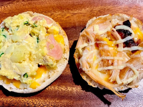 朝食に!ポテサラマフィン・チキンマヨマフィン